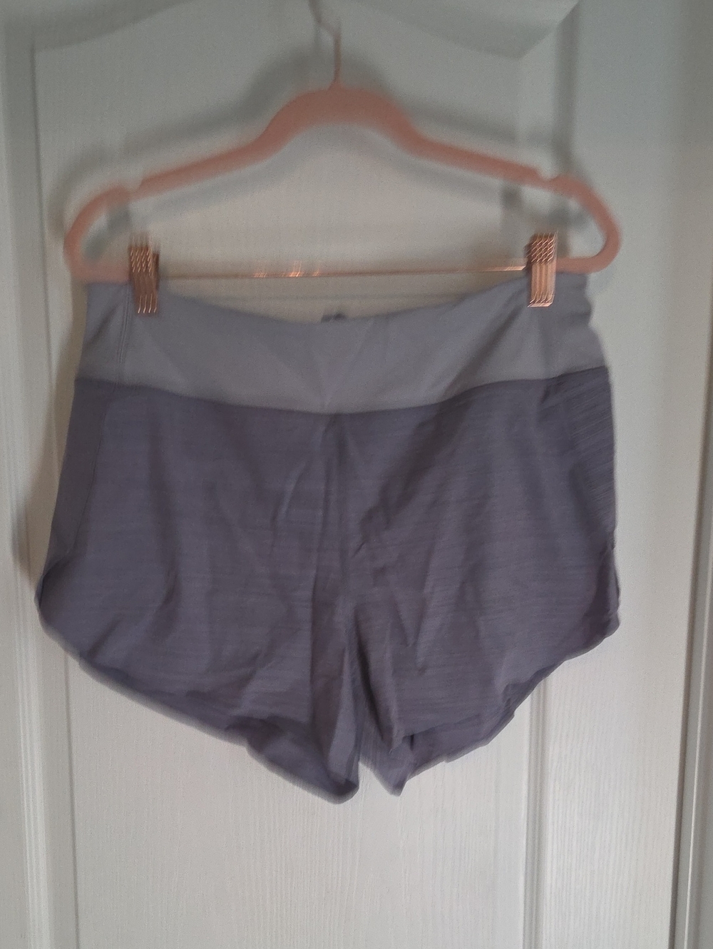 Athleta Two-Tone Purple High-Rise 3.5" Athletic Shorts